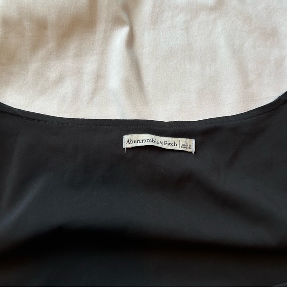 Abercrombie & Fitch short sleeve corset blouse in black Size Large - Picture 2 of 7